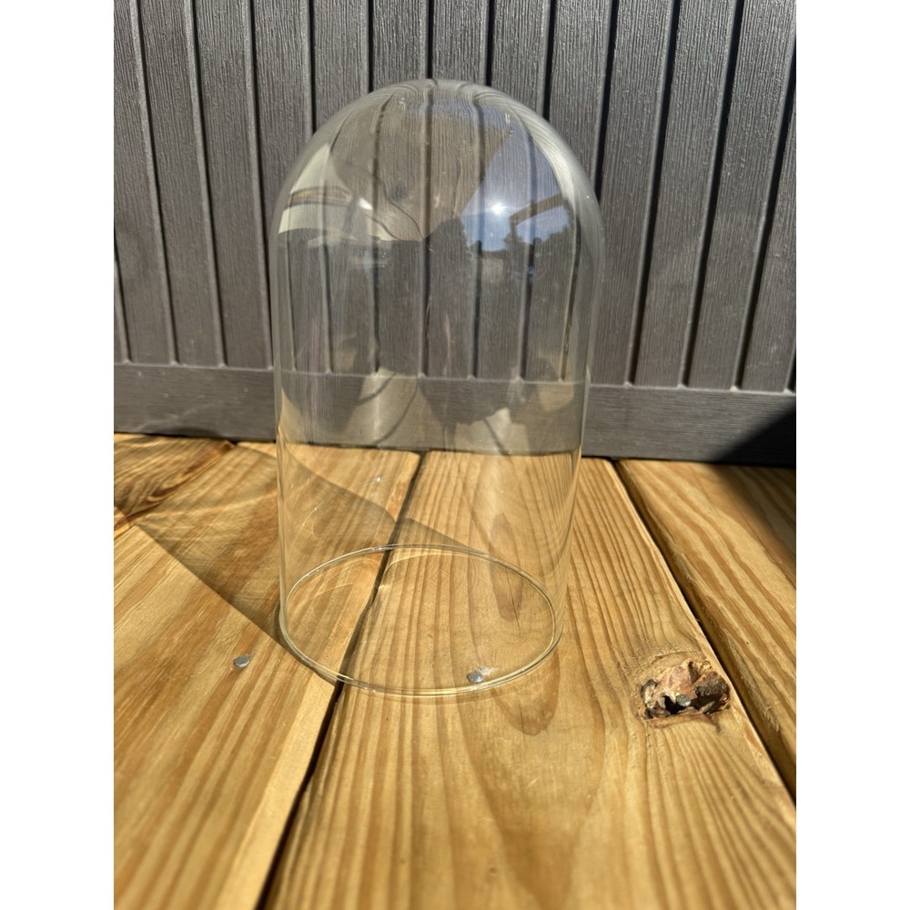 Vintage Anniversary Clock Glass Dome Replacement 8" Tall
